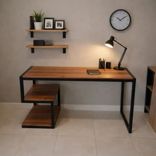 Mesa estilo industrial Escritório Home office sala gamer escrivaninha