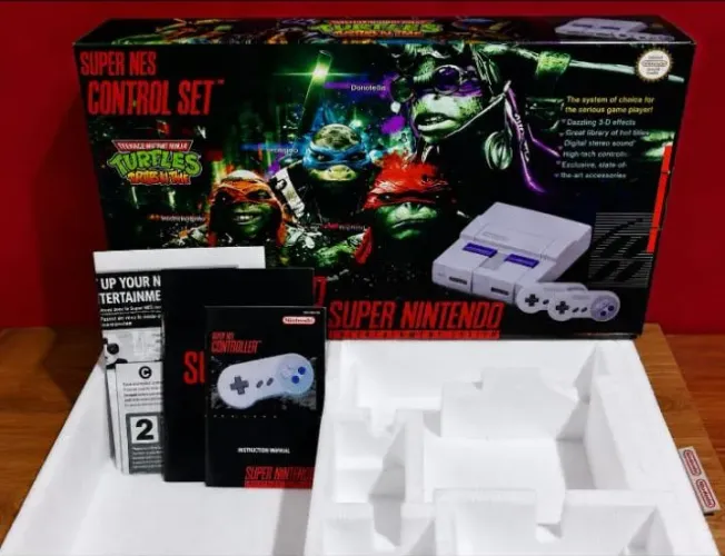 Caixa super nintendo repro personalizada tartarugas ninja
