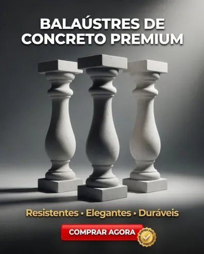 BALAÚSTRE ROMANO EM CONCRETO MACIÇO