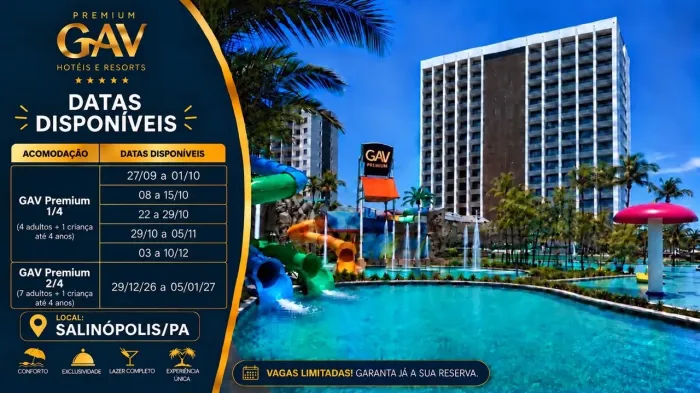 GAV RESORT PREMIUM 1 e 2 QUARTOS SALINÓPOLIS