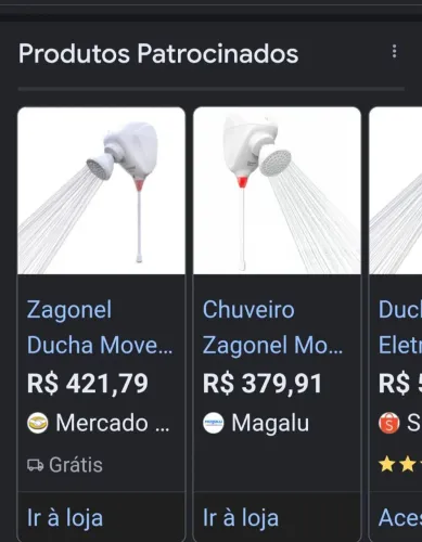 Chuveiro Zagonel c Led
