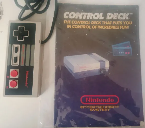 Manual e controle original nes Nintendinho Nintendo