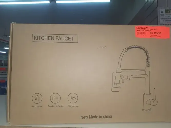 torneira gourmet mista monocromador 199,90 bancada
