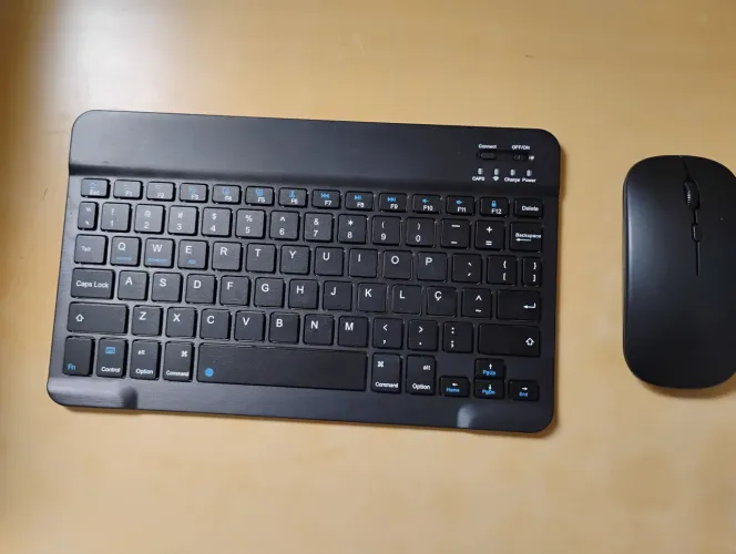 Teclado Dem Fio Recarregável+Mouse 