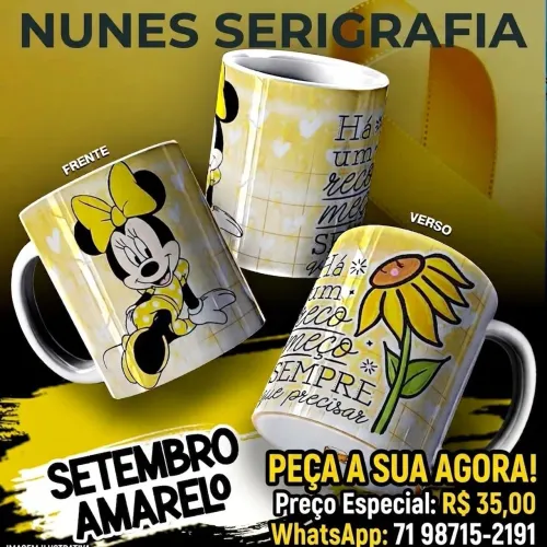 Caneca setembro amarelo