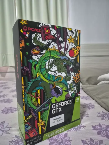 Placa de Vídeo PcYes Nvidia Geforce GTX 1660 SUPER GDDR6 6GB Dual 192 BITS