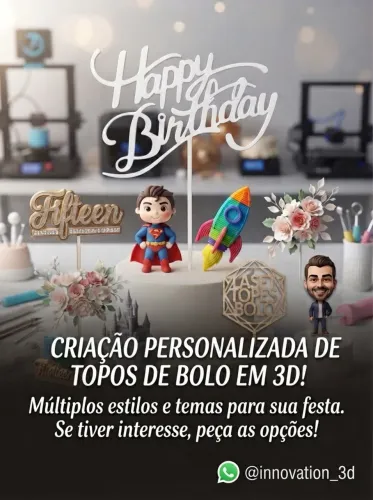 Topo de bolo personalizado 