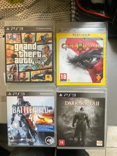 4 jogos play3 original gta5 e outros
