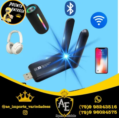 Adaptador wifi e Bluetooth