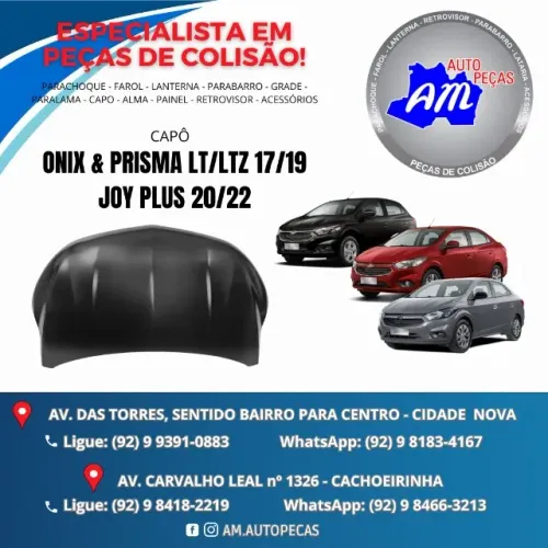 capô onix prisma lt ltz 17/19 joy plus 20/22
