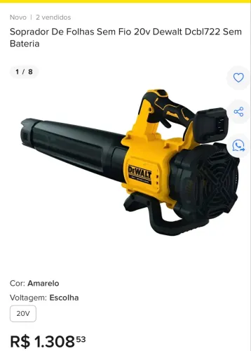 DeWALT - Soprador 20v - somente máquina 
