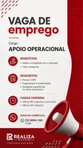 Oportunidade de emprego - São José dos Campos