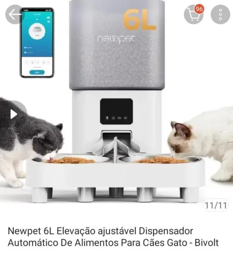 Comedouro automático gatos programável