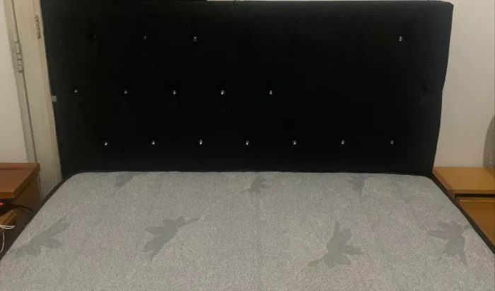 Cama box baú com cabeceira com colchão