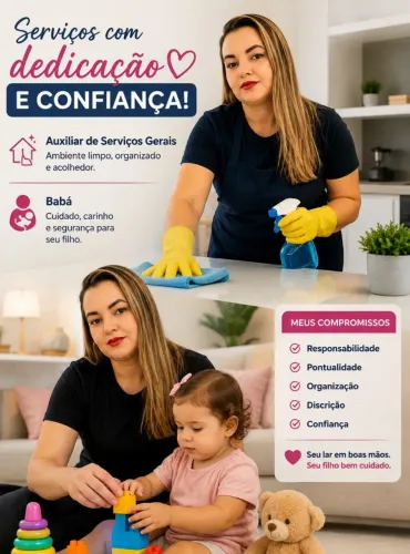 Serviços gerais e Babá