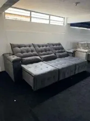 Sofá Retrátil Reclinável 2,90m Espuma D33 - (Entregamos)!!