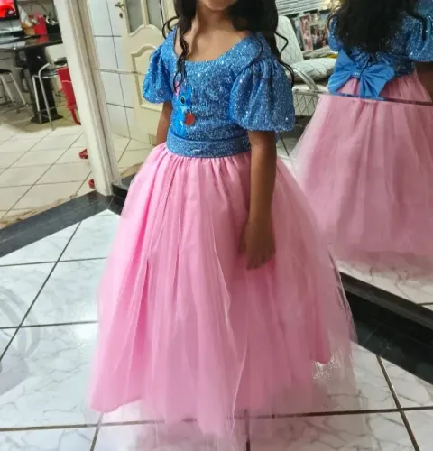 Aluguel Vestido Tema  do Stich  Infantil