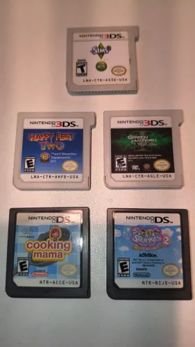 Lote com 5 jogos de Nintendo Ds