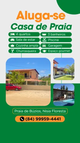 Aluga-se Casa de Praia