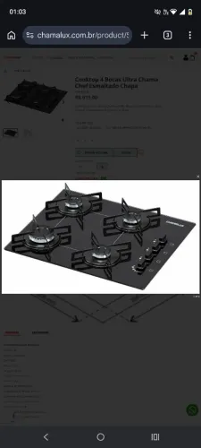 Cooktop+forno+armário 