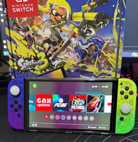 Nintendo Switch Oled Desbloqueado - Edição Especial Spoatoon