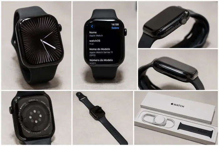 Apple Watch Series 11 46mm Jet Black - Impecável