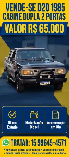 Chevrolet D-20 S 3.9/4.0 Turbo Diesel 1985