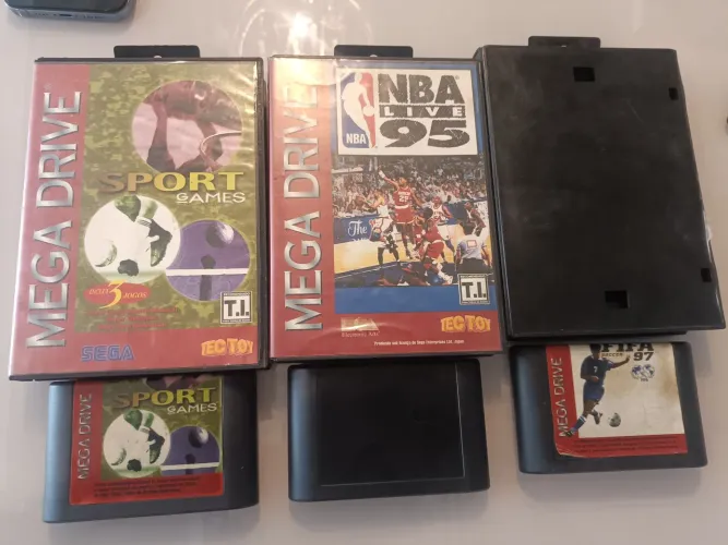 Fitas mega drive rsem  manual original nunca abertas valor unitario 