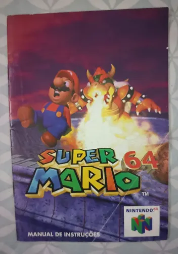 SOMENTE o MANUAL Super Mario 64 do Nintendo 64- Playtronic.(Original/Usado/Português)