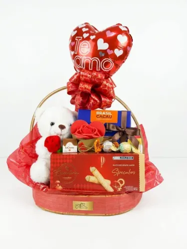 Cesta de chocolate Cacau Show