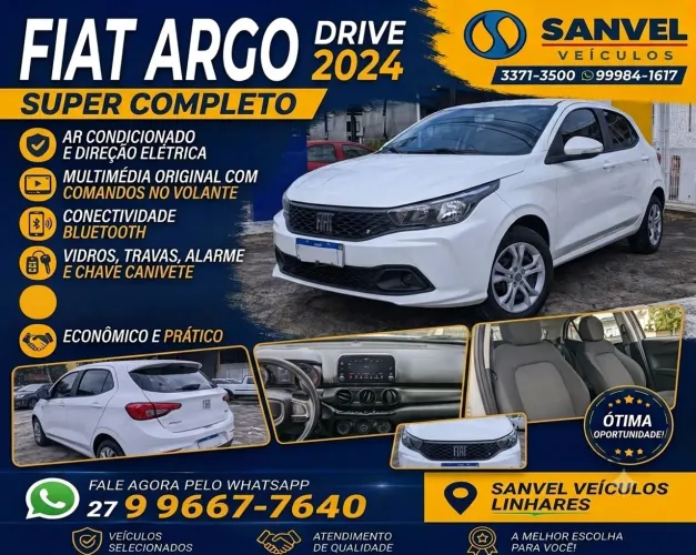 Fiat Argo Drive 1.0 6V Flex 2024