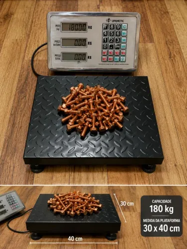 Queima de estoque balança de 180 kg apenas$ 430 40 por 30 na caixa