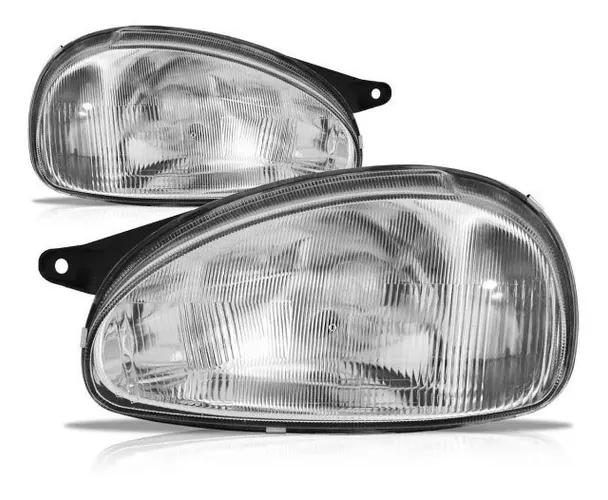 Farol corsa cromado lente estriada 94 95 96 97 98 99