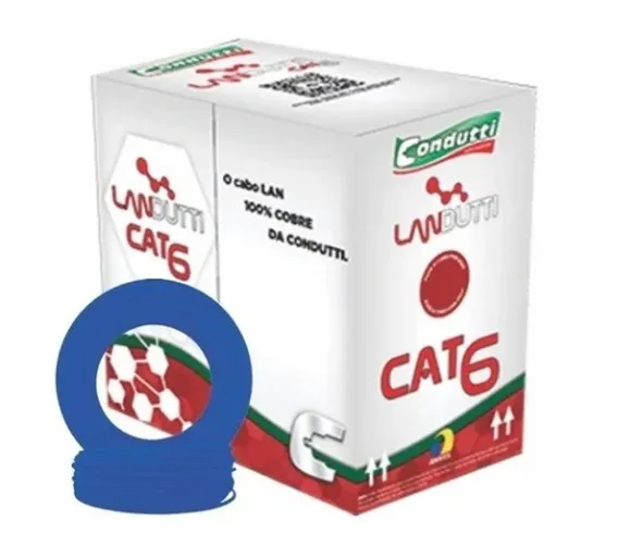 Caixa de cabo CAT6 Landutti  305m (Distribuidora JK Eletrônicos honestidade e qualidade)