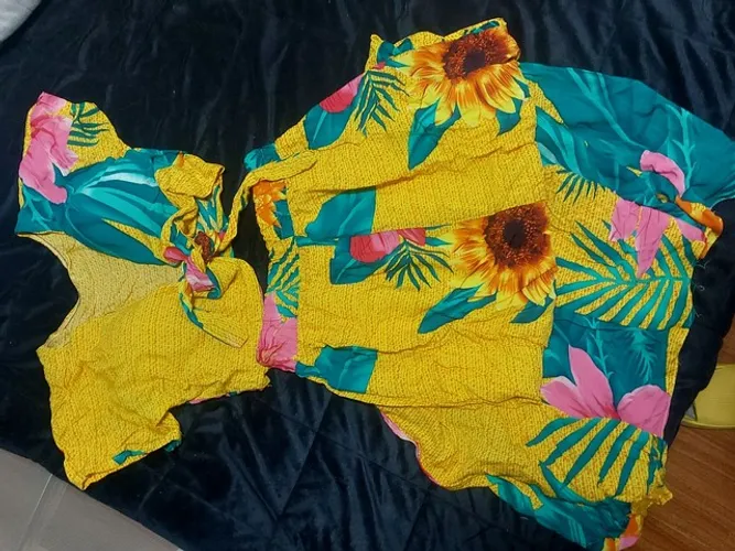 Conjunto cropped e saia longa Tam único  38/42