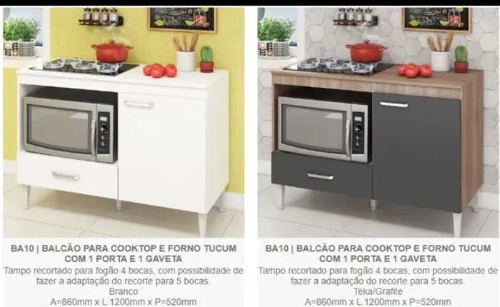 Cozinha armário cooktop 4 ou 5 bocas 