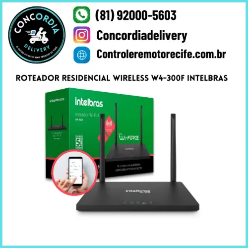 Roteador Residencial Wireless  Intelbras W4-300F Preto Wi-Force 