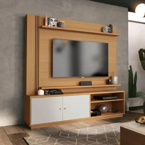 Home Ray Acabamento Ripado Para TV Até 65'' Com Rodízios! Frete e Montagem Grátis