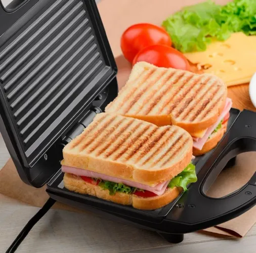 Grill e sanduicheira chapa dupla antiaderente PROMOÇÃO<br>