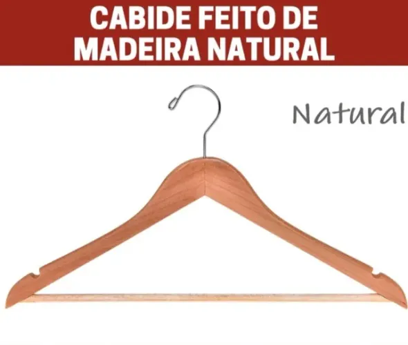 Cabides de madeira ( todos novos ) tenho 270 cabidesb disponíveis 