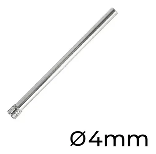 Broca Serra Copo Diamantada 4mm Porcelanato Vidro Cerâmica