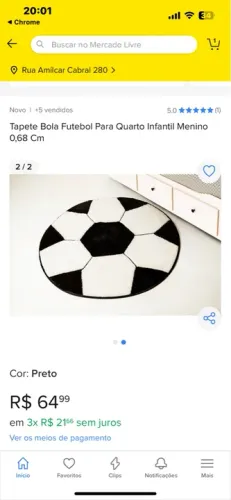 Tapete de bola de futebol 