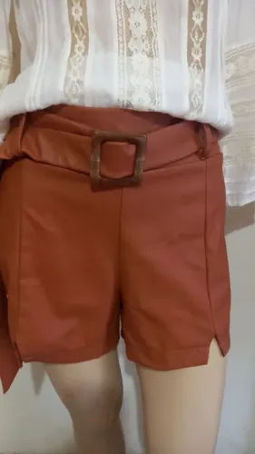 Short de couro P/M