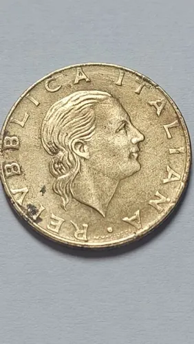 Moeda Antiga Itália  200 Liras- Comemorativa 70 Anos Aeronáutica Militare 1923 1993