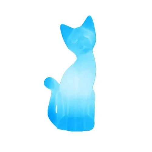 Luminária abajur decoração gato azul