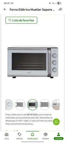 Forno Elétrico Mueller Sapore