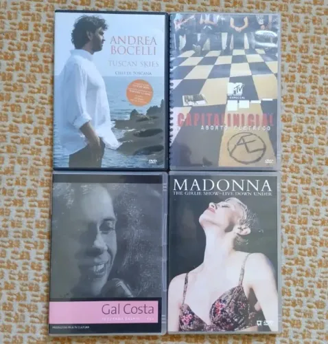 Lote com 04 shows em DVD (usado em estado de novo)