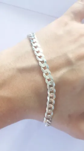 Pulseira de Prata 925 maciça- Grosso 6mm