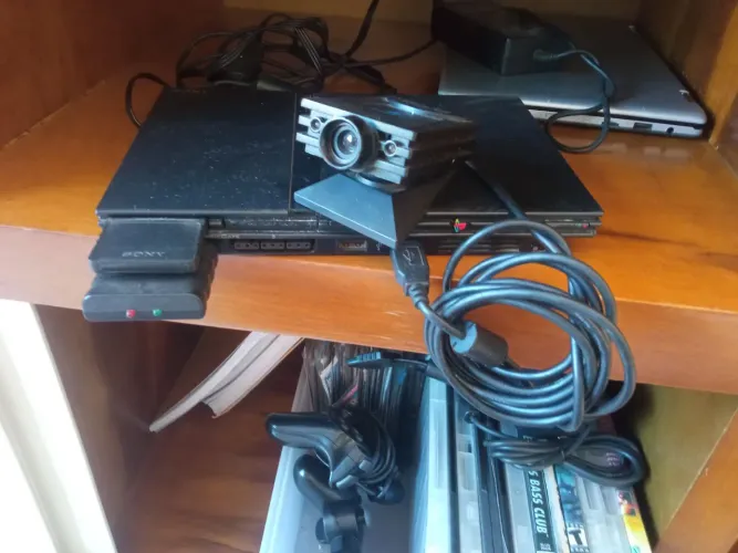 Playstation 2 com acessórios