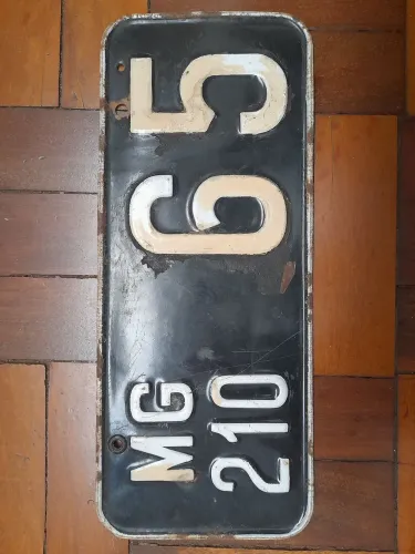Placa de Carro Original da Década de 1920